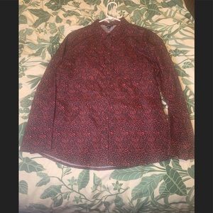 Black and red button up shirt size small
